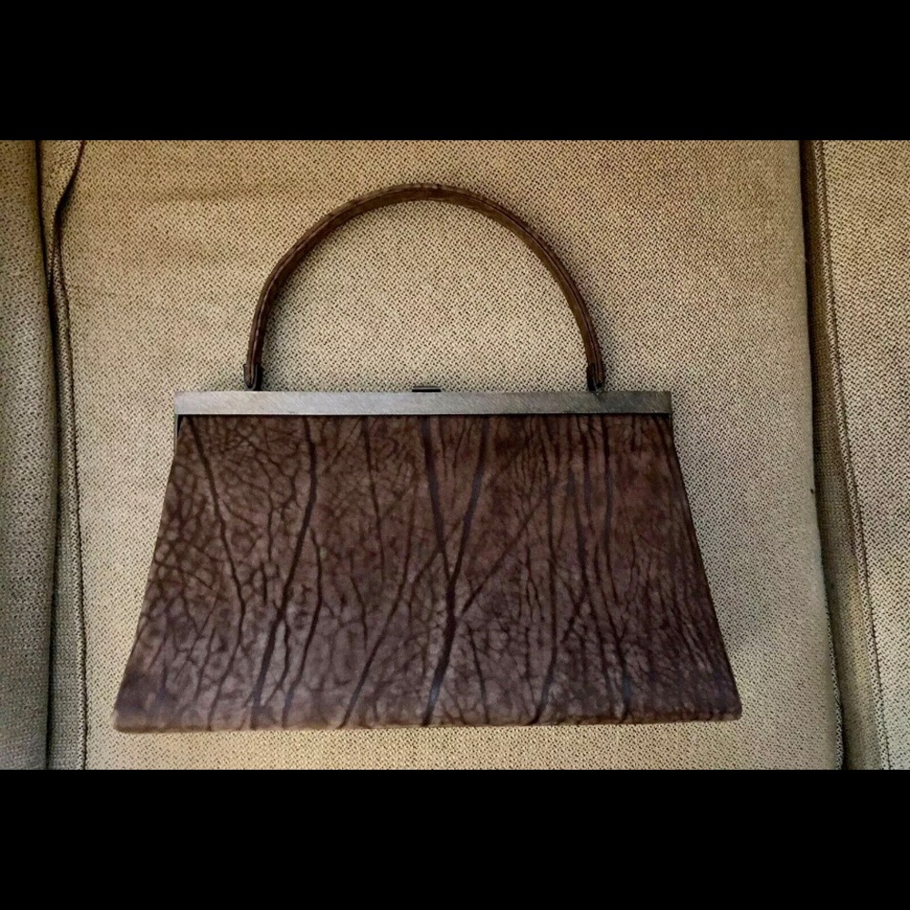 Loewe Soft Brown Printed Leather Bag